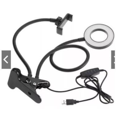 Imagem de Ring Light De Mesa 6 Polegadas Suporte Articulável Iluminador De Led -