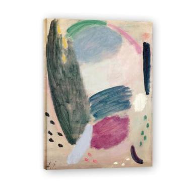 Imagem de Pôster de arte expressionista. (Dreaming Sunday Morning) de Alexej von Jawlensky. Pinturas a óleo famosas. Decoração de parede de sala de estar ou escritório. Moldura interna de 50 x 70 cm - 19,6 x