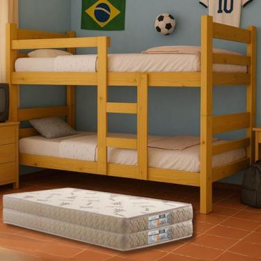 Imagem de Beliche Nemargi Madeira Maciça Colchões D33 14 cm altura - Grandetos