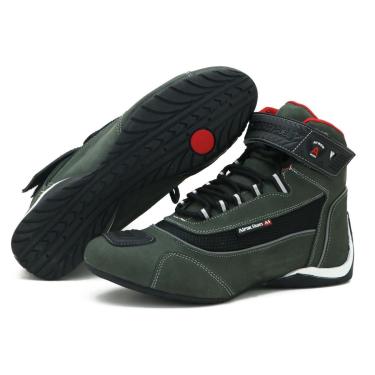 Imagem de TENIS MOTOCICLISTA COM RELETIVO CANO ALTO 310 KM CINZA.-Masculino
