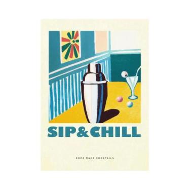 Imagem de Pintura Em Tela De Suco De Fruta Mojito Negroni Sangria Decoração Para