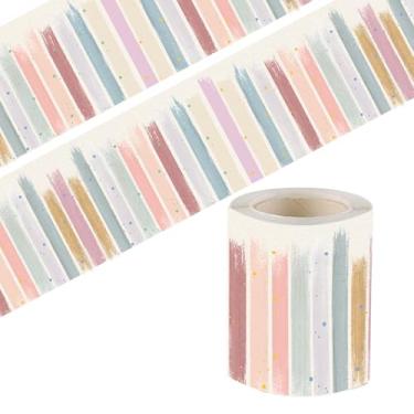 Imagem de Quadro de avisos de volta às aulas de 90 m, listras de bolinhas, acabamento reto, colorido, sala de aula, para parede, quadro de avisos, decorações de mesa, quadro preto, casa, sala de aula