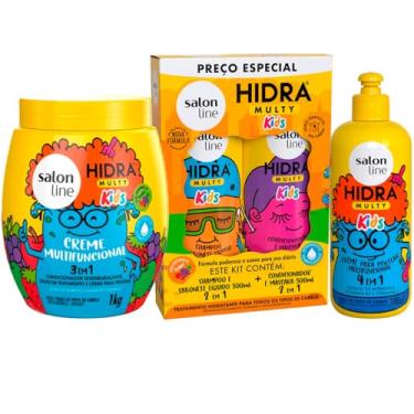 Imagem de Salon Line Hidra Multy Kids, Kit Completo de Tratamento Infantil, Shampoo 2 em 1 300ml + Condicionador 2 em 1 300ml, Hipoalergênico