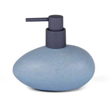 Imagem de LuxFlowing Dispensador de sabão líquido pequeno estilo simples com bomba, cerâmica divertida em forma de ovo, dispensador de sabão para mãos fofo para banheiro e pia de cozinha, essencial para