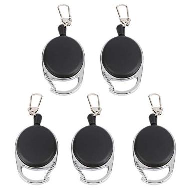 Imagem de GRCFUMO 60 cm Cadeia de chave de corda de nylon, carretel de crachá retrátil, chaveiro anti -perdido, alongamento das chaves (Cinco venderam um)