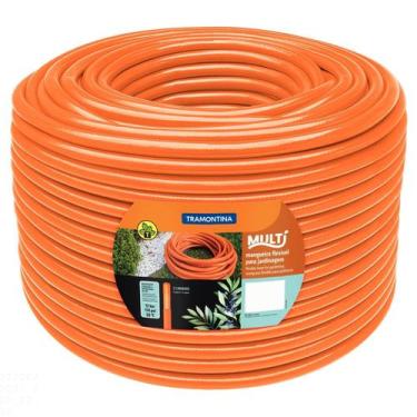 Imagem de Mangueira Multi 1/2" Tramontina Laranja em PVC 3 Camadas 200 m