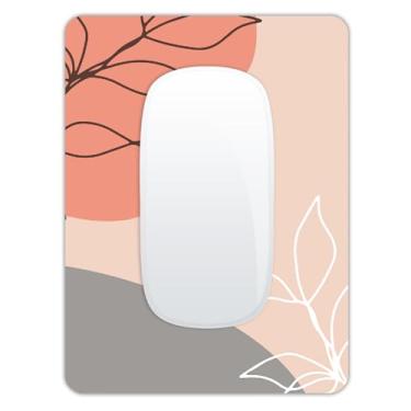 Imagem de Mouse pad pequeno, mini mouse pad 15 x 20 cm com base de borracha antiderrapante para bandeja de teclado, laptops, mouse sem fio, viagem de escritório em casa, lavável e portátil (folhas de arte