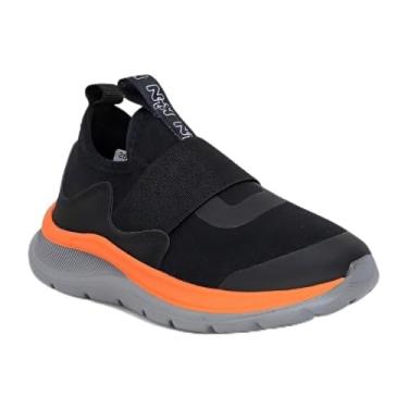 Imagem de Klin, Tênis Menino Klin Slip On Way Preto/Laranja 354003 Tamanho:29;Cor:Preto/Laranja