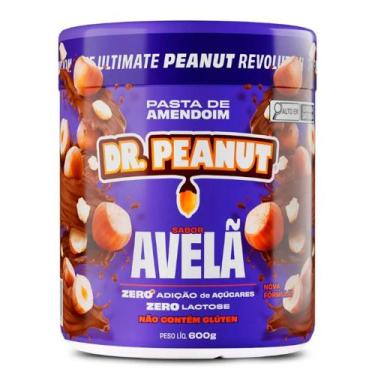 Imagem de Pasta de Amendoim Dr. Peanut Power Cream Avelã com Whey Protein 600g -
