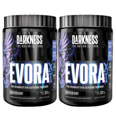 Imagem de 2x Pré Treino Evora XT Cafeina Darkness Neon Berry 300g, Neon Berry