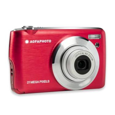 Imagem de Câmera digital AGFA Photo Realishot DC8200 Compact Cam (18MP, vídeo Full HD, tela LCD de 2,7 polegadas, zoom óptico de 8x, bateria de lítio e cartão SD de 16 GB) – Vermelho