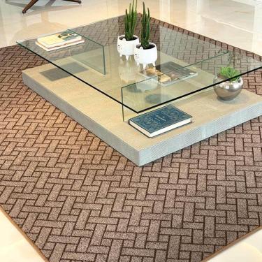 Imagem de Tapete Carpete Elegante Trama 1,50 X 2,00 Titulos Cor Marrom