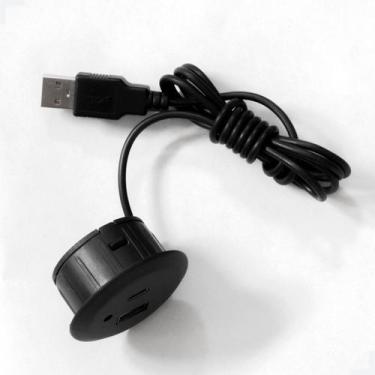 Imagem de Plug Tomada de Cabeceira, Sofá e Móveis Instalação Usb de Embutir Pret