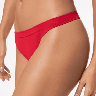 Imagem de Calcinha Loba Fio Dental Clássica Sem Costura 40600-001, Vermelho tang