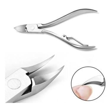 Imagem de Alicate de manicure/pedicure de aço antibacteriano tipo prego curto