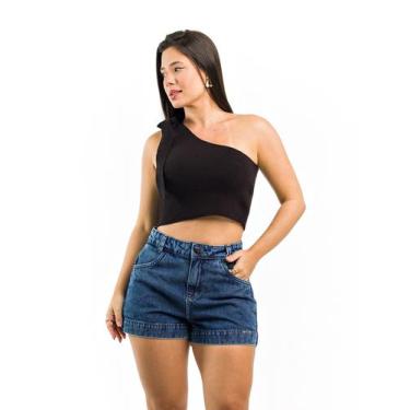 Imagem de Short Jeans Sem Elastano - Restrito Jeans, 44, Azul médio