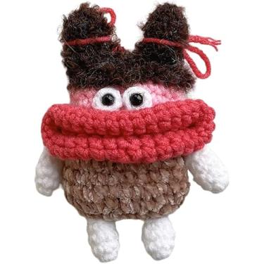 Imagem de SGVAHY Capa peluda para AirPods 4, desenho engraçado 3D fofo desenho de pelúcia salsicha boca sapo caqui capa macia quente fofa chaveiro capa protetora anti-queda mulheres meninas