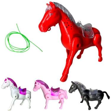 Imagem de Cavalo De Brinquedo C/ Som E Luz Musical Anda Animal Fazenda - Europio