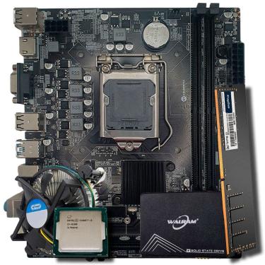 Imagem de Kit Placa Mãe H110 Com Cooler 1151, Processador i3-6100, Memória RAM 8GB DDR4, SSD 256GB