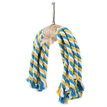 Imagem de Zerodis Pássaro Mastigar Brinquedo Corda Material de Algodão ótimo para Mastigar e Estimulação Mental Perfeito para Periquitos e Calopsitas Brinquedos de Pássaros