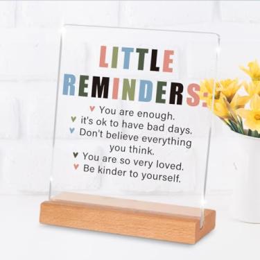 Imagem de Presentes motivacionais inspiradores presentes de apreciação de funcionários pequenos lembretes você é suficiente placa decorativa de mesa transparente placa de acrílico com suporte para mesa de