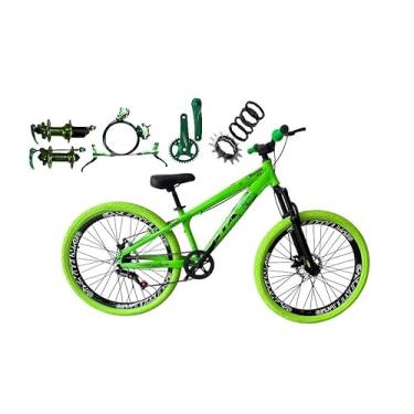 Imagem de Bicicleta Aro 26 Gta Rebel Freeride Single Cubo K7 Barulhento Freio Hidraulico Aros Vmaxx Pneu Flame (Verde, 14)