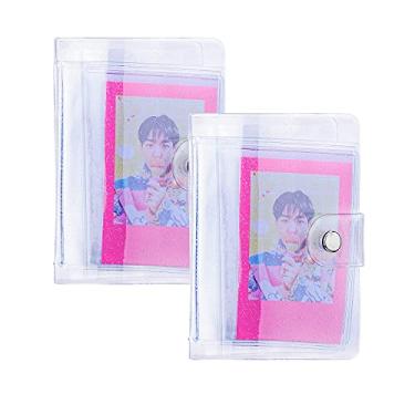 Imagem de (Pacote com 2) Mini álbum de fotos com 36 bolsos com uma mão 2 x 3 compatível com câmeras Fujifilm Instax Mini/Polaroid Snap Touch/SocialMatic, perfeito para cartões fotográficos Kpop e impressões