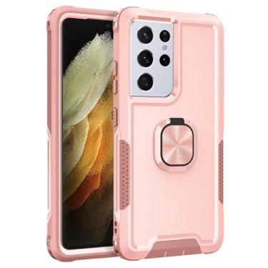 Imagem de Capa com suporte de anel para samsung galaxy, s23, s22 ultra, s20 plus, note 20, a13, a32, s10, armadura, silicone rígido, capa traseira, t4, para samsung s23ultra