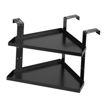 Imagem de Ｂｅｓｇａ Prateleira para cubículo de escritório com ganchos, prateleira de canto prática e versátil com altura ajustável para pequenos enfeites, plantador e, L