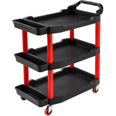 Imagem de Carrinho De Ferramentas De Detalhamento Profissional, Organizador De Carrinho De Ferramentas De Detalhe Utilitário Rollig, Carrinho De Serviço De Carrinho De Detalhe De Lavag, Red, Style 1