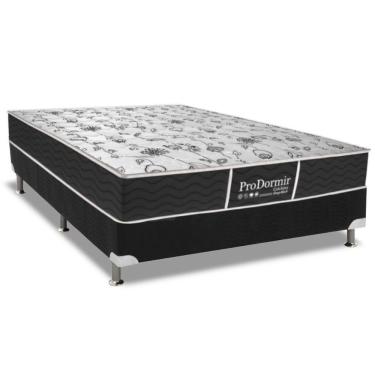 Imagem de Cama Box Casal: Colchão Molas Probel Bonnel Prodormir Sleep + Base Crc Suede Black(138X188)
