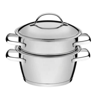 Imagem de Cuscuzeira Tramontina Indução Allegra em Aço Inox com Fundo Triplo 2 P