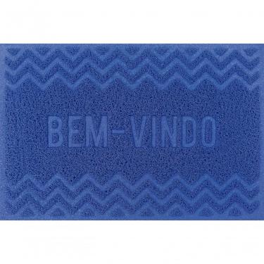 Imagem de Capacho De Poa Vinílico Zig Zag Azul Reflex Blue C 60x40cm - Uzoo Capacho Vinilico Zigz...