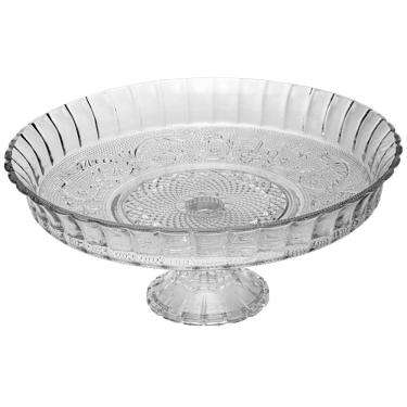 Imagem de Prato para Bolo/Sobremesa 30 cm de Vidro com Pé Angel Lyor