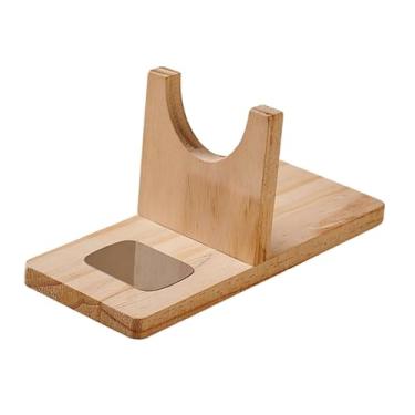 Imagem de Esquirla Suporte de madeira para cola quente, base universal para máquina de cola quente, ideal para profissionais e entusiastas do faça você mesmo, com Almofada de Gotejamento Pequena