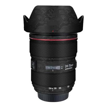 Imagem de EF 24-70 2.8L II Adesivo de lente de câmera antiarranhões para Canon EF 24-70 mm F2.8 L II Capa protetora de revestimento (onda preta)