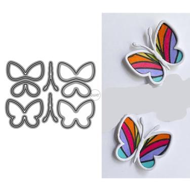 Imagem de DzIxY Combinação de matrizes de corte de metal borboleta para kit de fabricação de cartões, papel em relevo, recortes, máquina de scrapbook, estêncil, bolsos de armazenamento, suprimentos
