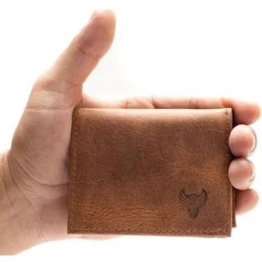 Imagem de Carteira Masculina 100% Couro Legítimo Modelo Em L - FRANBOOTS, Whisky