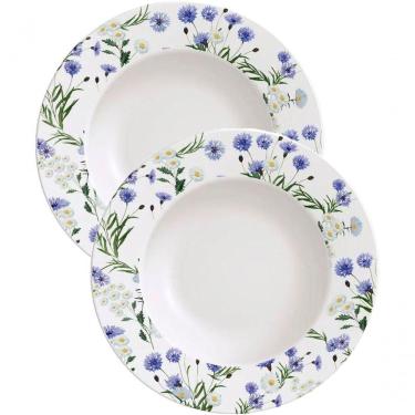 Imagem de Kit Jogo Prato Raso Jantar 8 Pessoas 8pçs Ana Alice 27,5cm