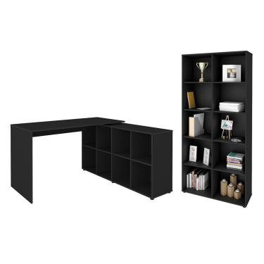 Imagem de Jogo Estante E Escrivaninha Paderborn Preto
