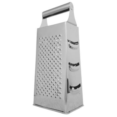 Imagem de Kit 2 Ralador de aço inox 4 faces 24cm multiuso para verduras legumes e queijo