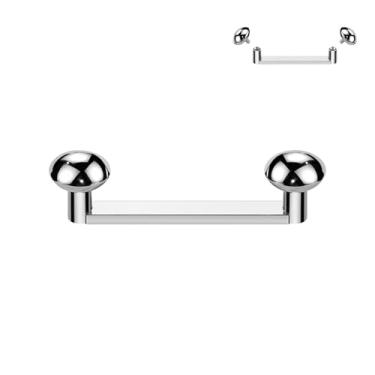 Imagem de ALACLO Piercing de superfície de titânio barra plana 14G 12 mm rosca interna superfície tragus piercing joias