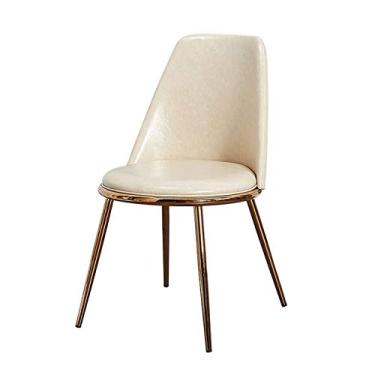 Imagem de Cadeira de jantar, cozinha, sala de jantar, móveis, cadeiras modernas de couro PU com encosto alto acolchoado macio cadeira de jantar com pernas de metal encostos para escritório, sala de estar