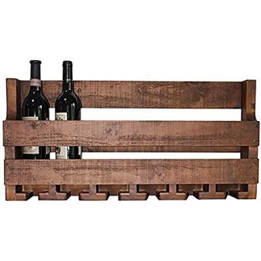 Imagem de Prateleira de vinho pendurada rack de vinho tipo industrial rack de vinho de ferro montado na parede/prateleira decorativa/70 cm