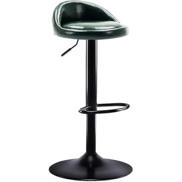 Imagem de Cadeira de jantar moderna para sala de maquiagem, banqueta de bar ajustável, pernas de cadeira preta com apoio para os pés poltrona varanda de casa mesa de jantar lazer cadeira de jantar fácil de