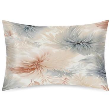 Imagem de Fronha Queen Size de cetim de seda para cabelo e pele, capa de almofada macia, antiderrapante, refrescante, arte abstrata, com fecho de envelope para dormir, mulheres, homens, crianças, 50 x 76 cm, 1