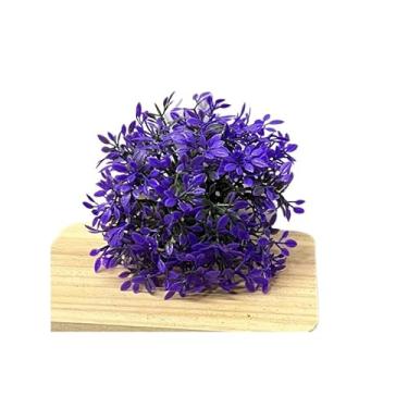 Imagem de kit 3 mini planta artificial meia (1 unidade roxo)