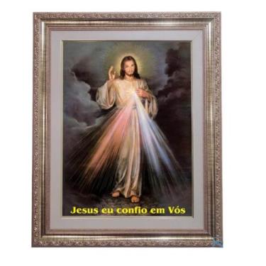 Imagem de Quadro - Jesus Misericordioso - 52 cm x 42 cm - SJO Artigos Religiosos