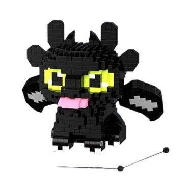 Imagem de Blocos De Montar Dragão De Desenho Animado, Figuras De Ação, Brinquedo