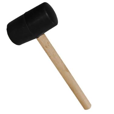 Imagem de Martelo Borracha Cabo Madeira Assentamento Piso Chao Ceramica Reparo Manutençao Montagem Moveis Mercenaria Obra Reparo